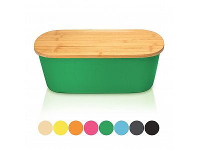 Biodegradable plant based PLA vintage bread box bamboo fiber wheat straw large bread bin durable RPET retro storage container