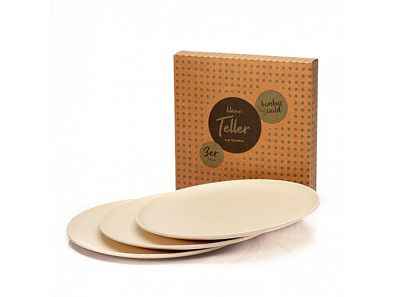 serving dishes Hard plastic recycled RPET Plates Sets Round Dinner fruits Plates