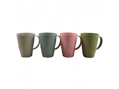 New Design Nordic Coffee Cups Kids Toothbrush Cup Wheat Straw Fiber Water Milk Coffee Cup with Holder