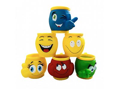 Kids 3D Plastic Mug PVC Customized Cartoon cups