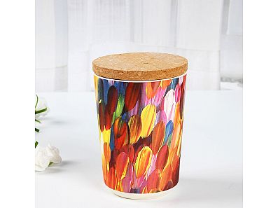 Bamboo fiber storage jar with bamboo lid tea coffee sugar salt Bamboo Storage Jar