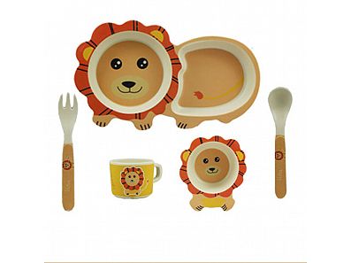 5pcs/set Baby Tableware Set Food Grade rPET Baby Cup Plate Bowl Baby Feeding Set