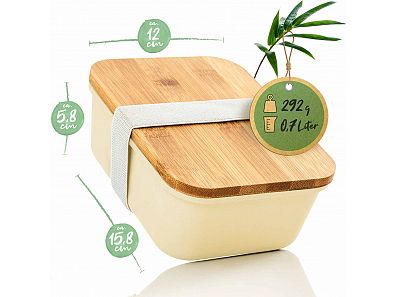 BPA eco friendly bamboo lid plastic premium recycle square lunch box for office use