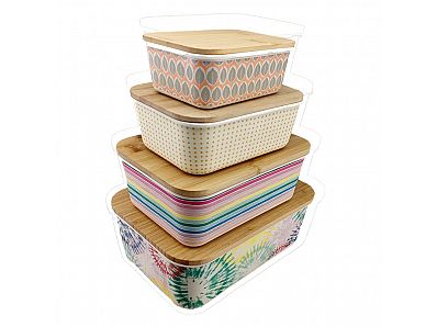 Portable bamboo fiber lunch box Light food environmental protection lunch box square bento box